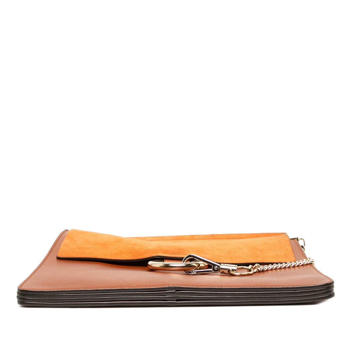 Chloé Medium Calfskin and Suede Faye Crossbody — Brown