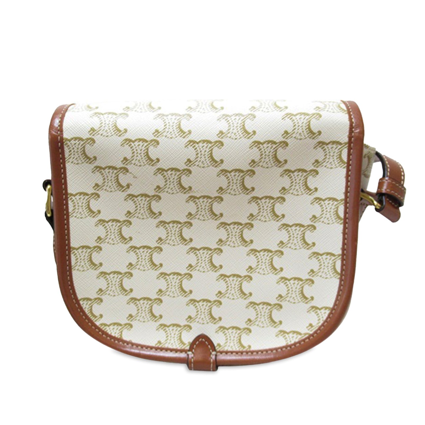 Celine Medium Triomphe Coated Canvas Folco Crossbody