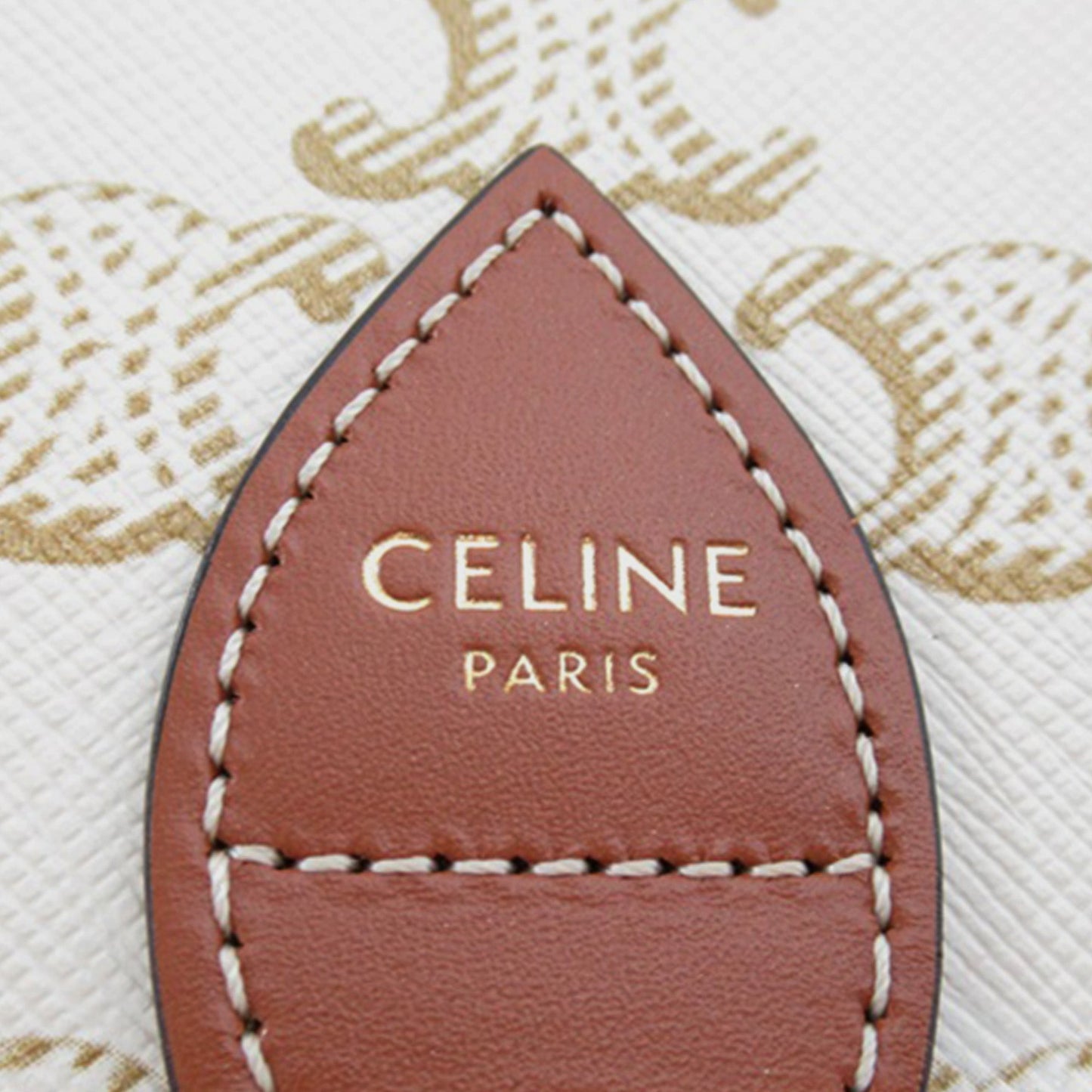 Celine Medium Triomphe Coated Canvas Folco Crossbody
