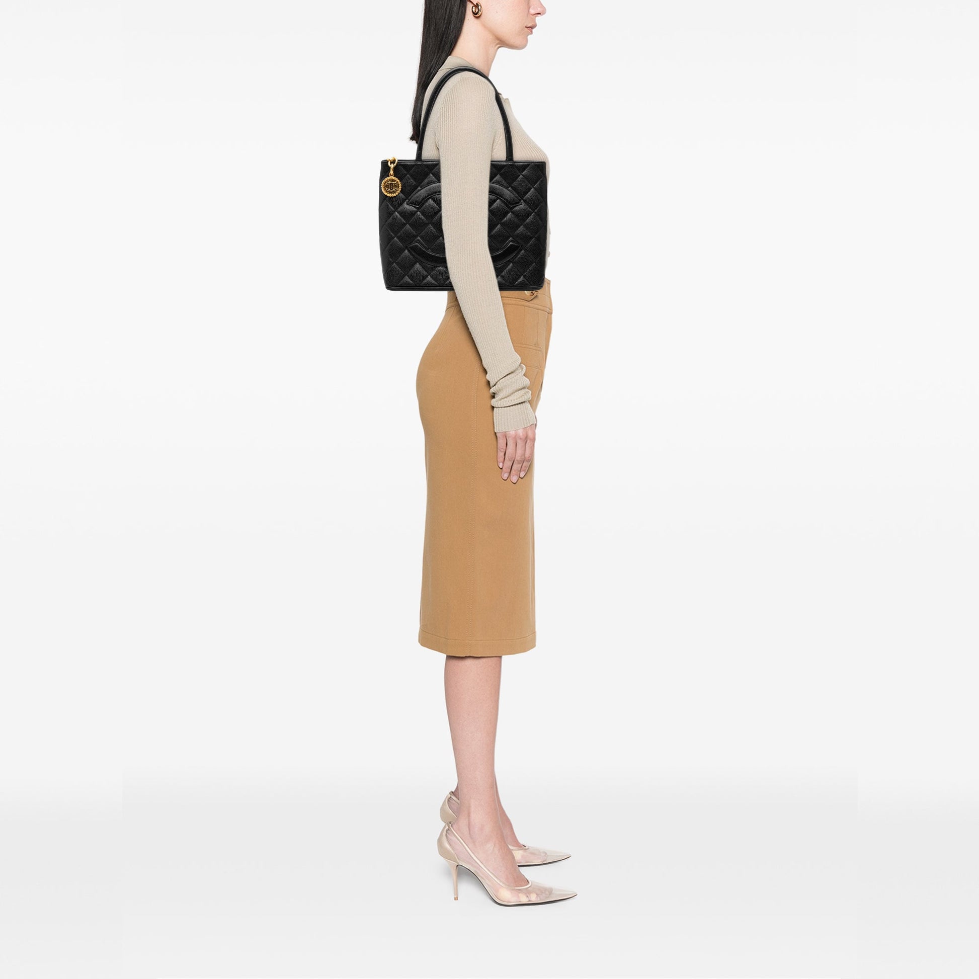 Chanel Caviar Medallion Tote