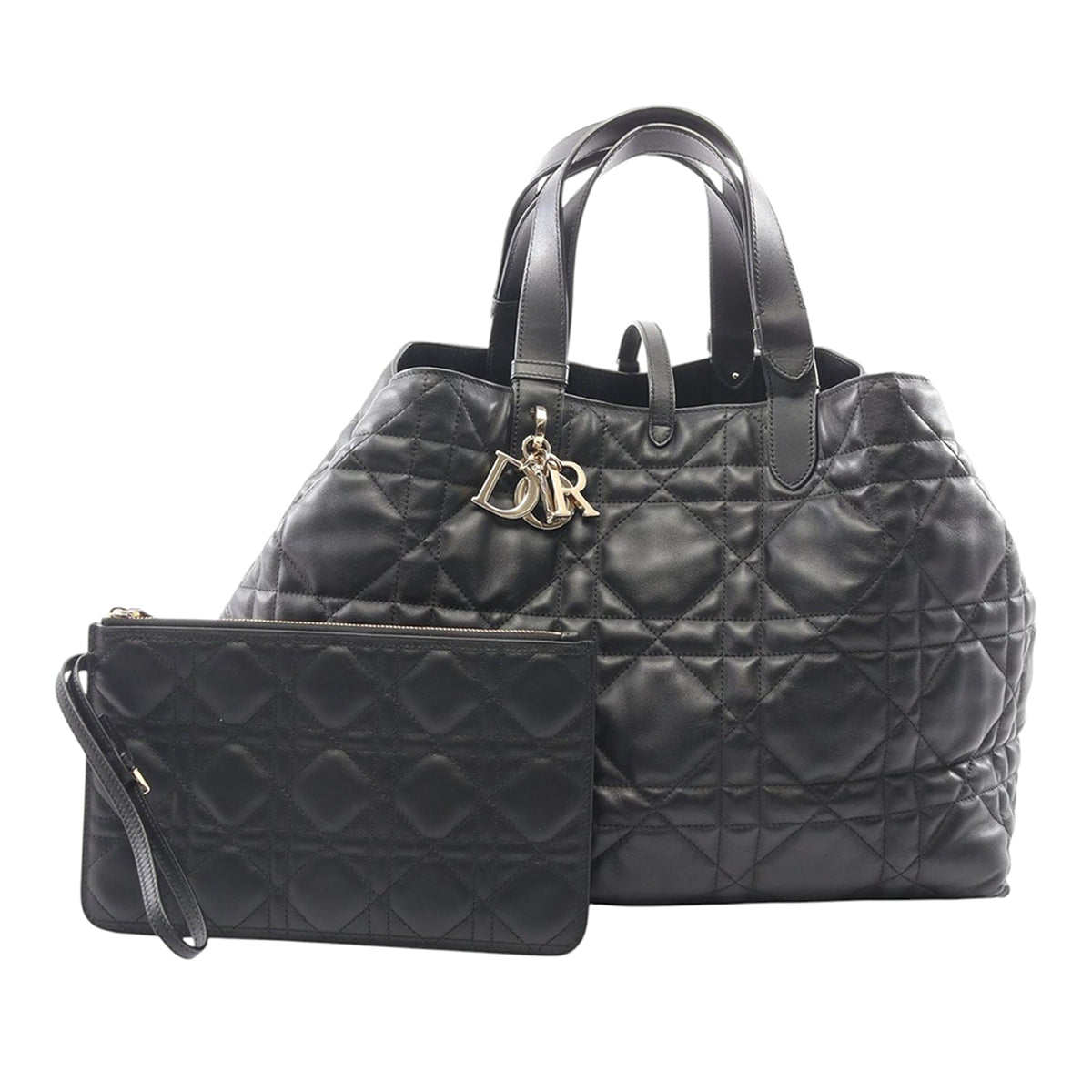 Dior Large Calfskin Macrocannage Toujours Handbag