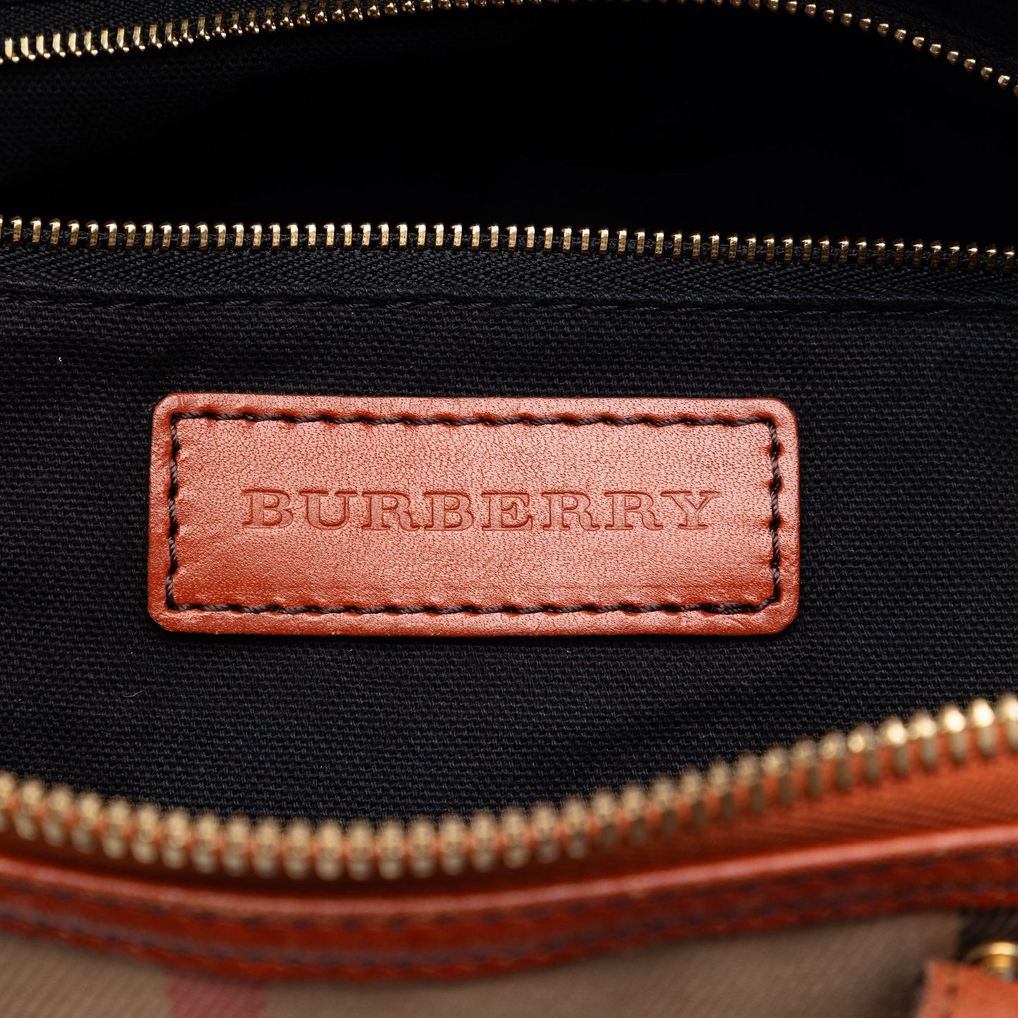 Burberry Small House Check Canvas Bridle Salisbury Tote
