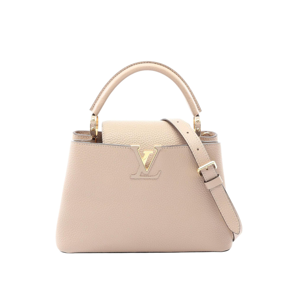 Louis Vuitton Taurillon Capucines BB — Beige