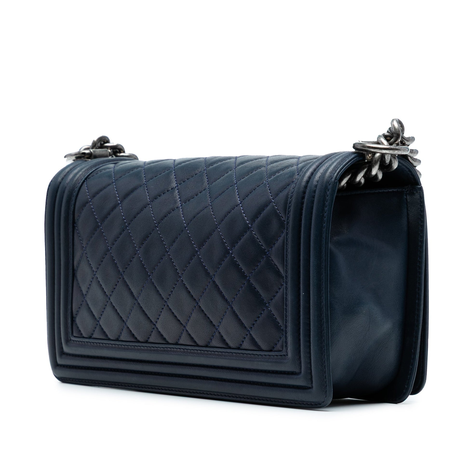 Chanel Old Medium Quilted Lambskin Boy Flap