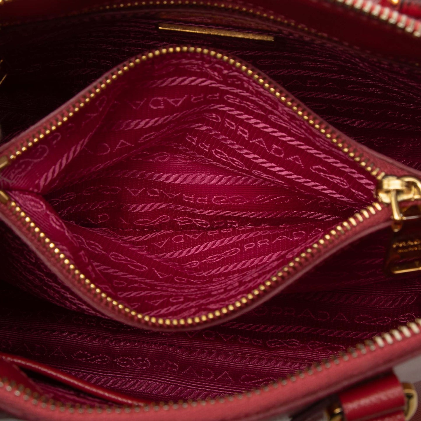 Prada Small Saffiano Vernice Promenade Satchel