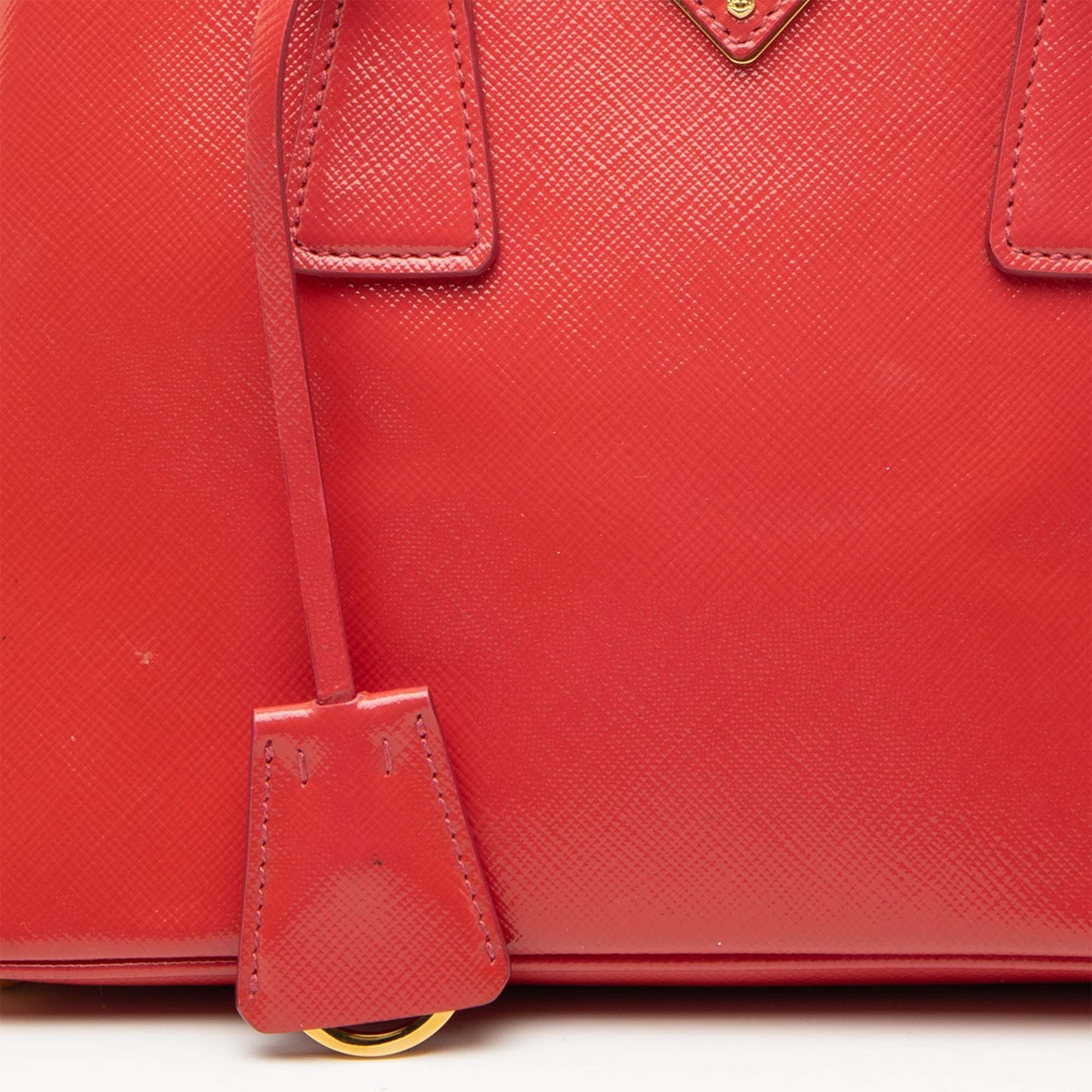 Prada Small Saffiano Vernice Promenade Satchel