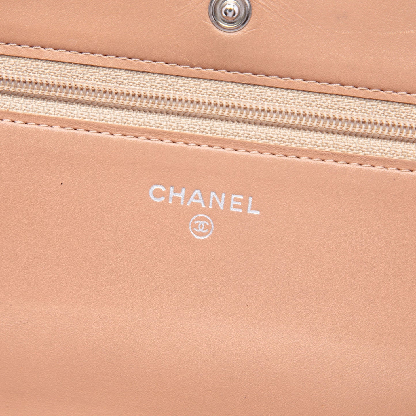 Chanel Stitched CC Quilted Calfskin Wallet on Chain