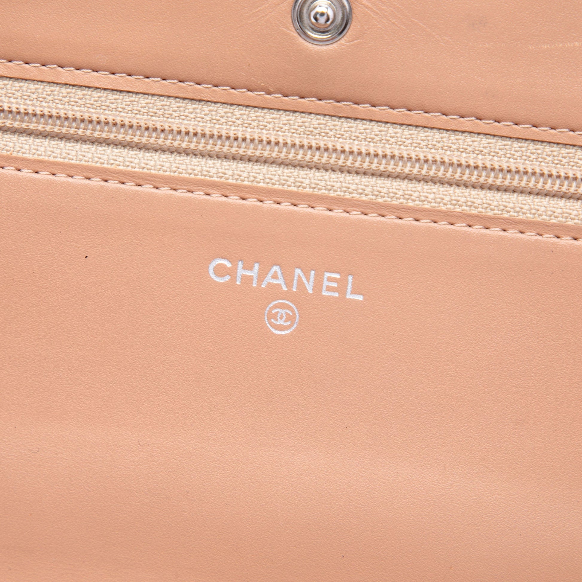 Chanel Stitched CC Quilted Calfskin Wallet on Chain