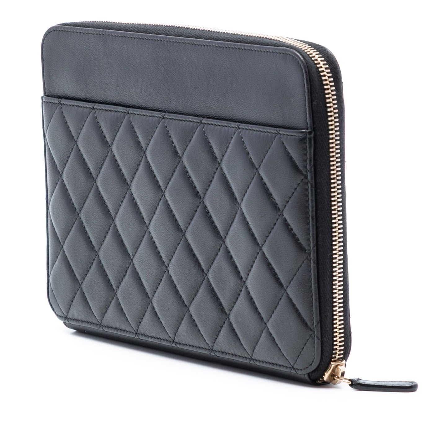 Chanel CC Grained Calfskin Classic Zipped Travel Pouch