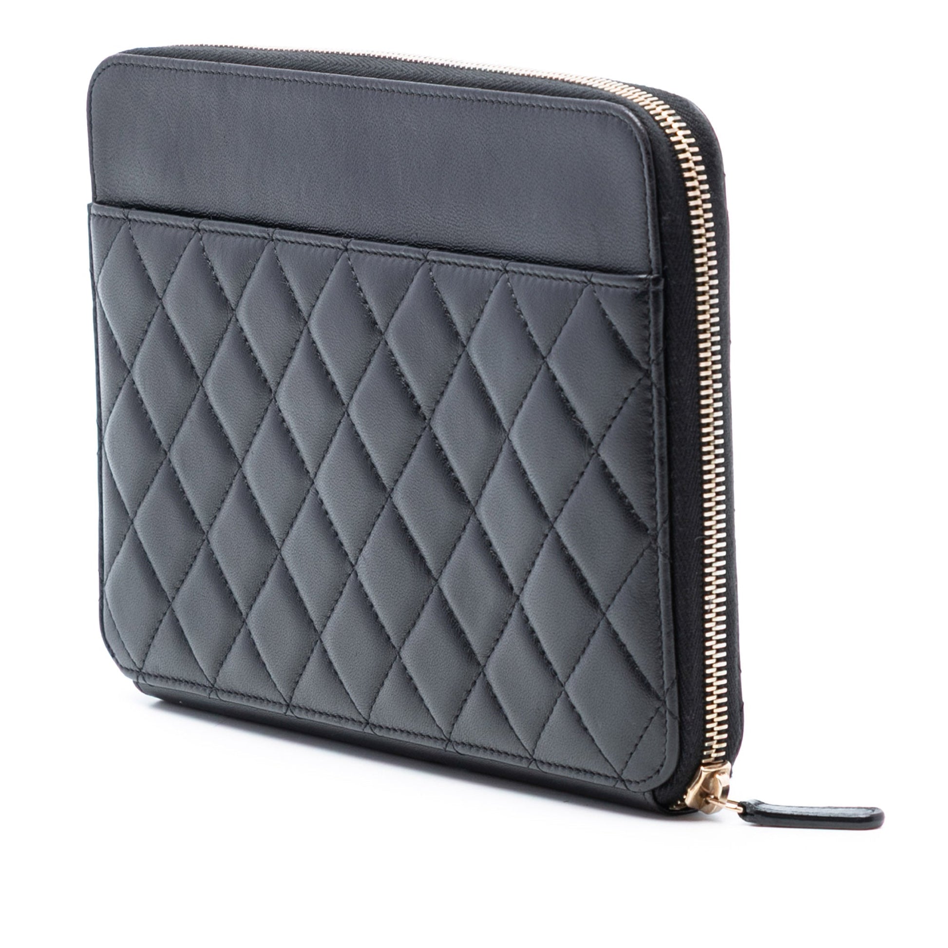 Chanel CC Grained Calfskin Classic Zipped Travel Pouch
