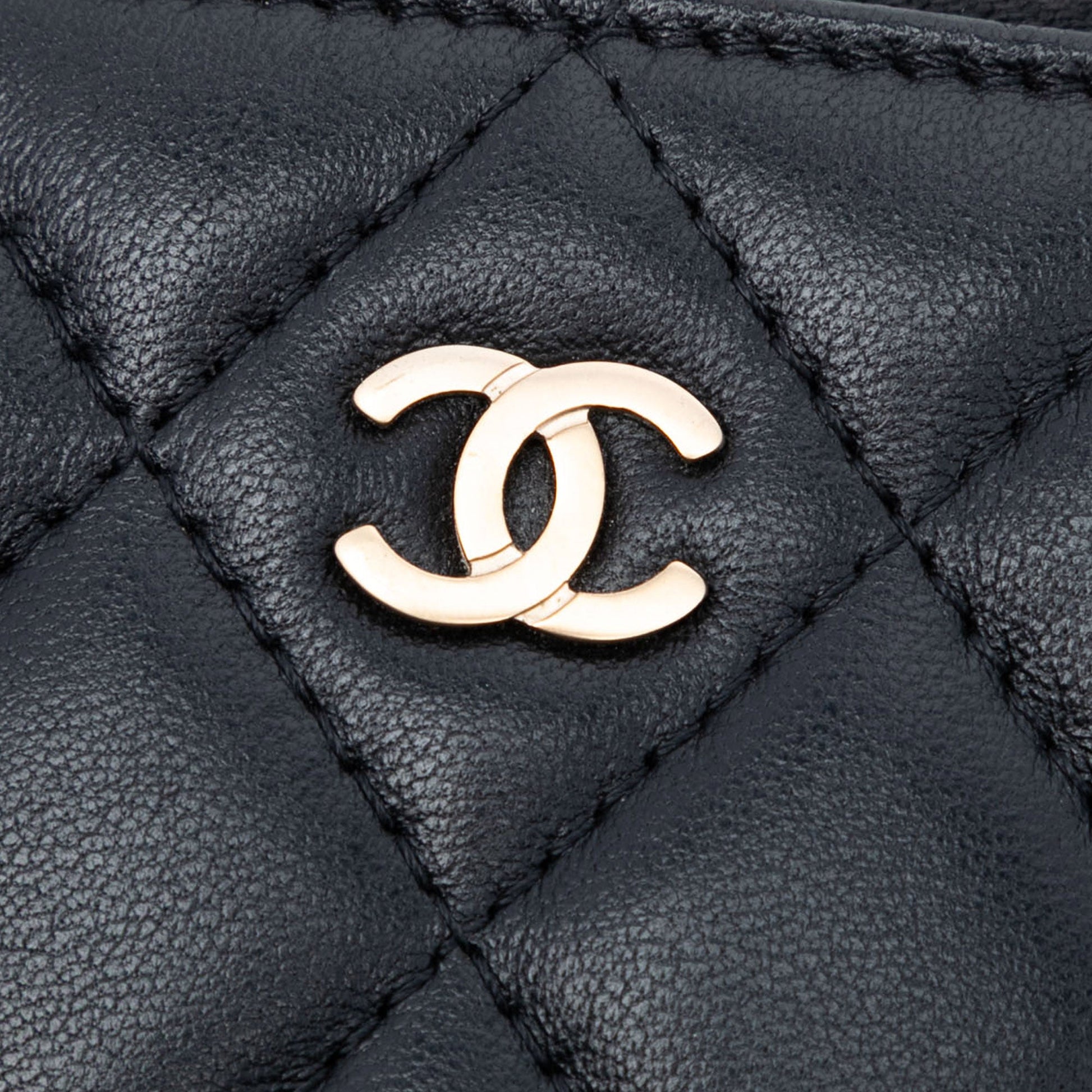 Chanel CC Grained Calfskin Classic Zipped Travel Pouch