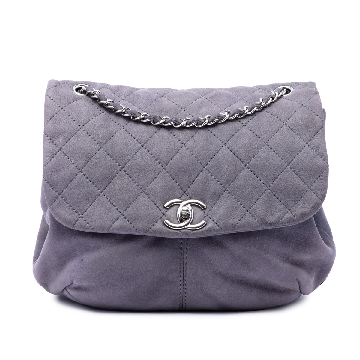 Chanel Medium Quilted Nubuck Trianon Messenger Flap