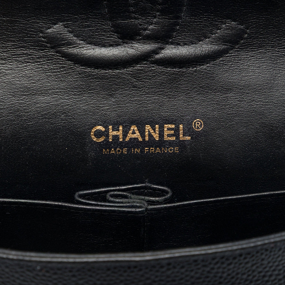 Chanel Medium Classic Caviar Double Flap — Black