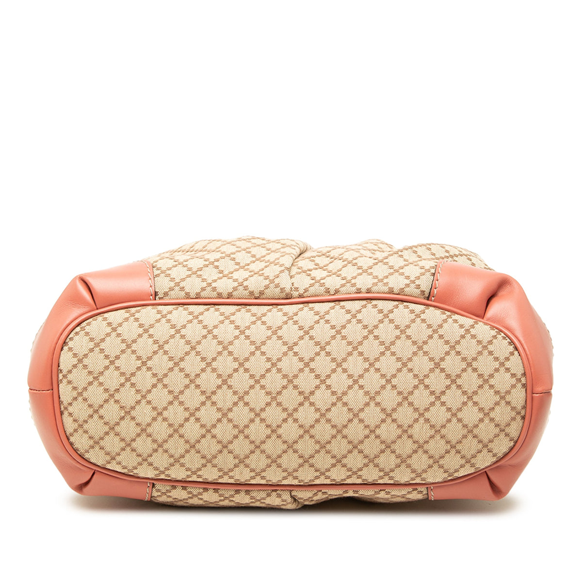 Gucci Diamante Canvas Sukey Satchel — Beige