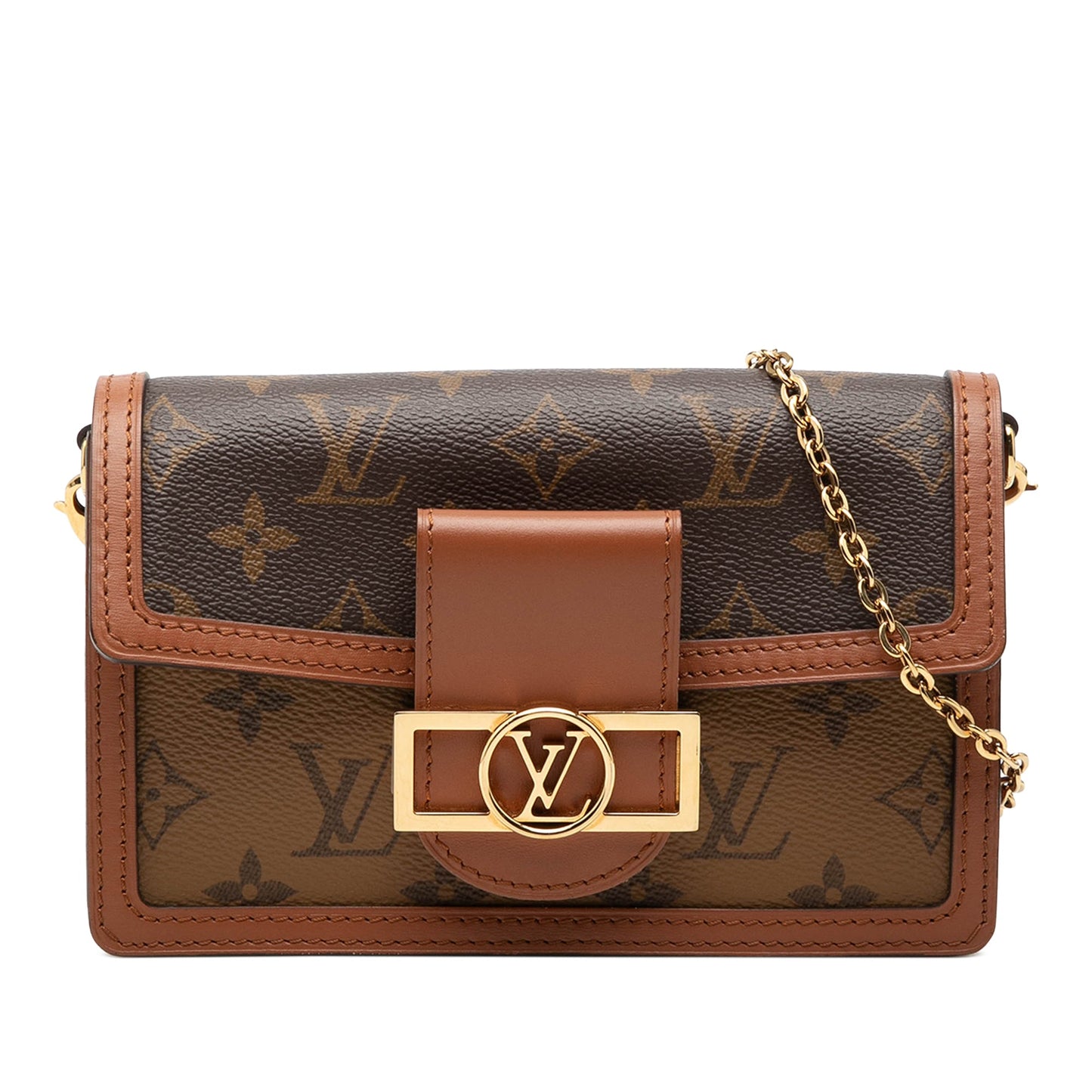 Louis Vuitton Monogram Reverse Dauphine Wallet on Chain