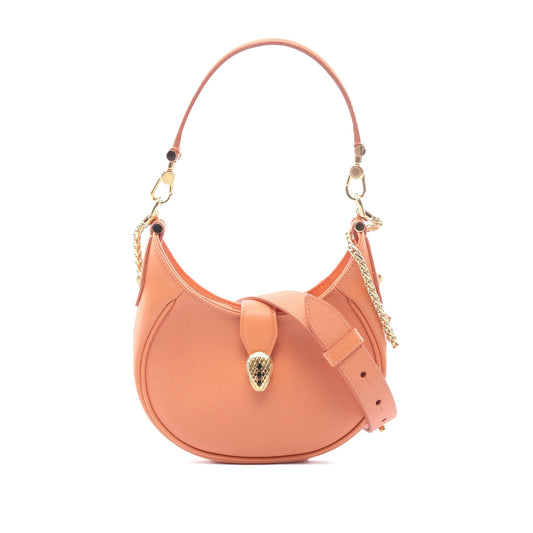 Bvlgari Small Leather Serpenti Ellipse Satchel