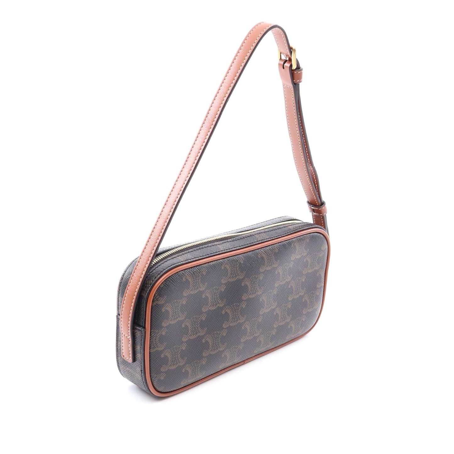 Celine Mini Triomphe Cuir Coated Canvas Camera Bag