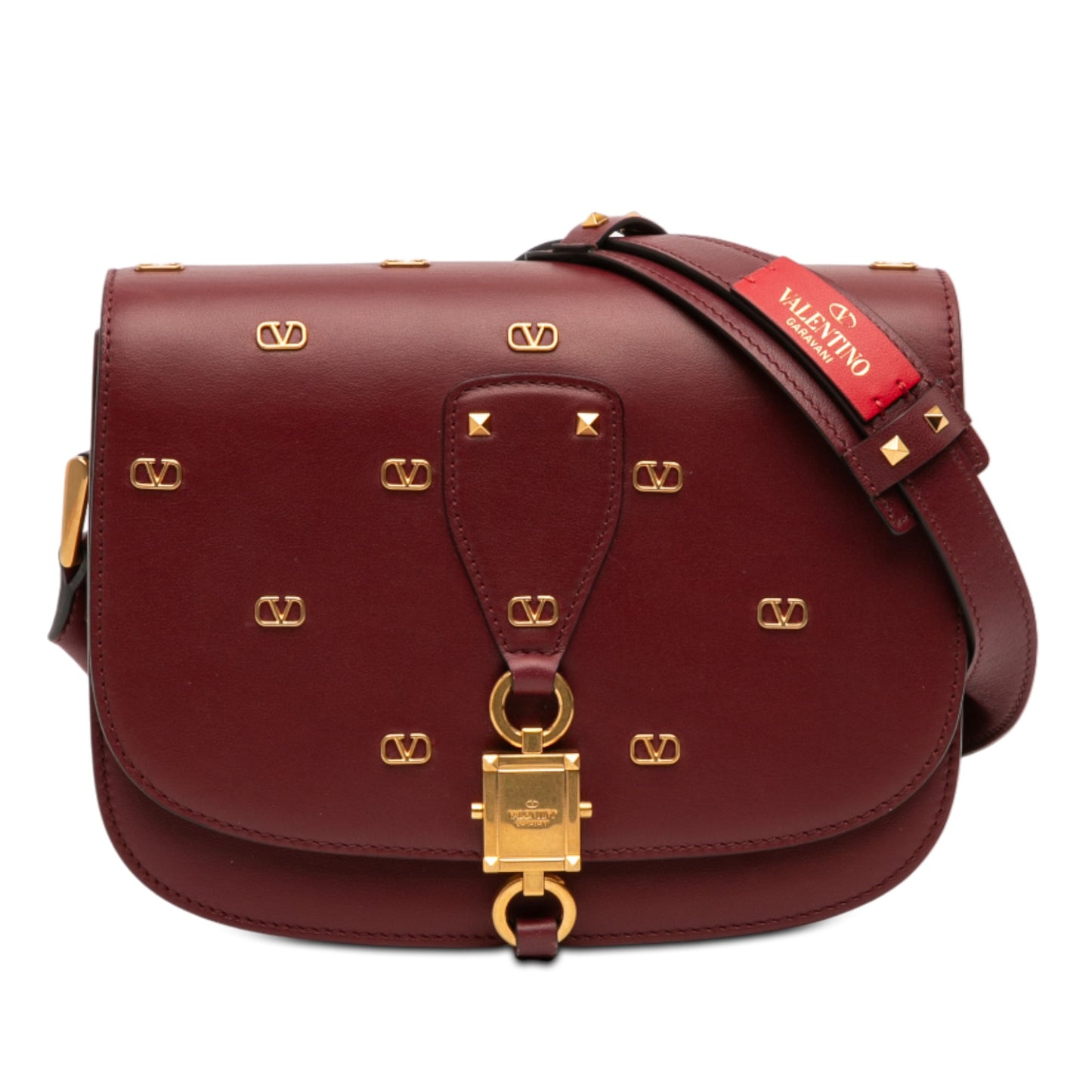 Valentino VLogo Embellished Leather Crossbody