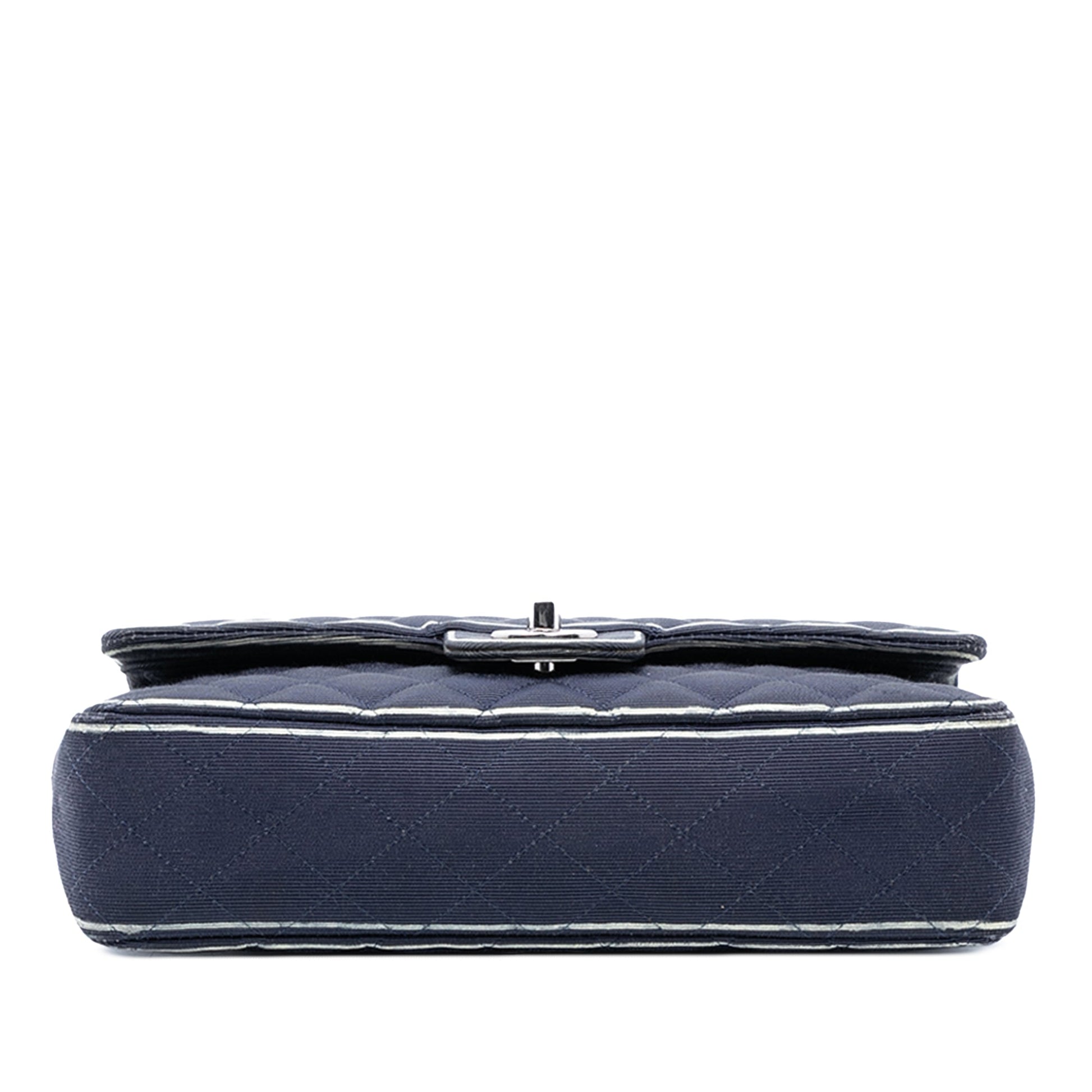 Chanel Medium Classic Printed Grosgrain Double Flap