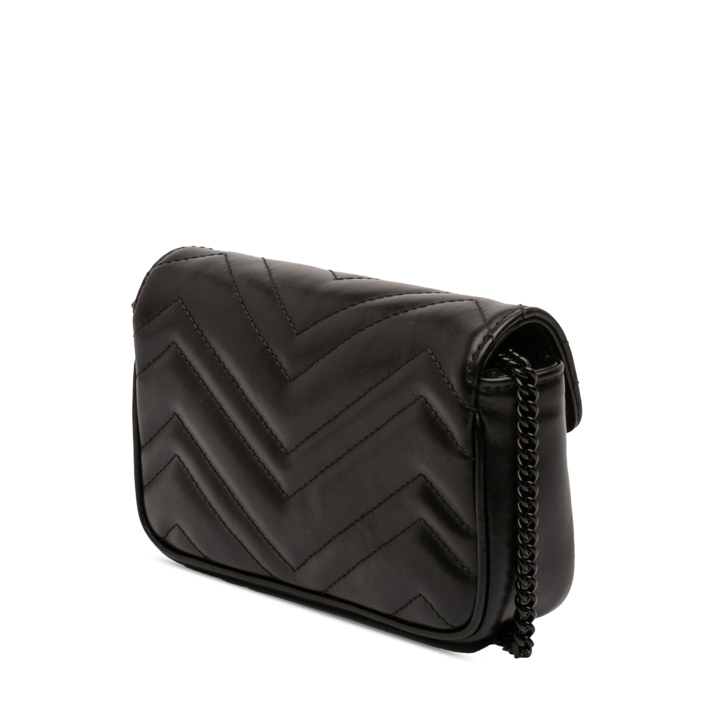 Gucci Mini GG Marmont Matelasse Calfskin Monochrome Flap Crossbody