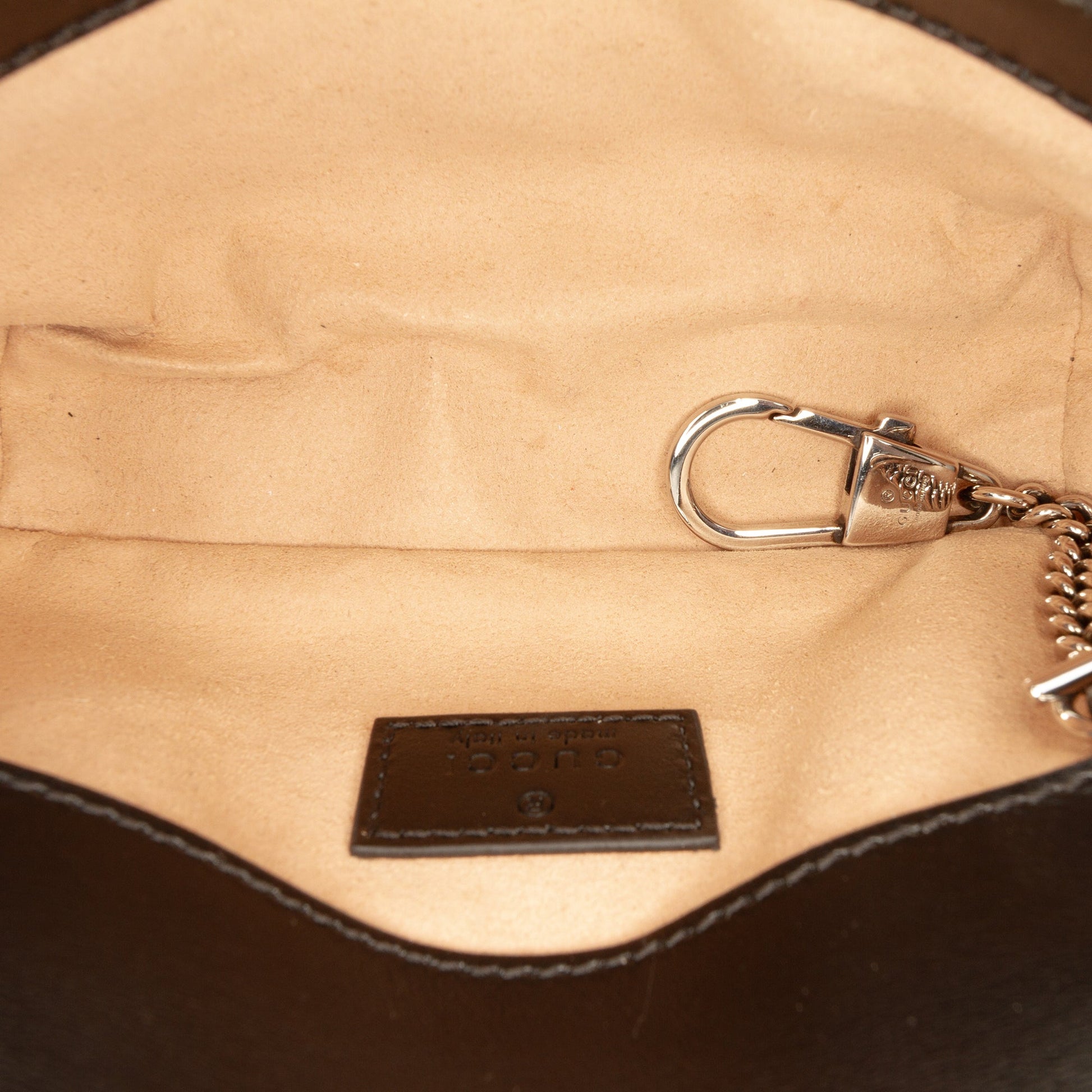 Gucci Mini GG Marmont Matelasse Calfskin Monochrome Flap Crossbody