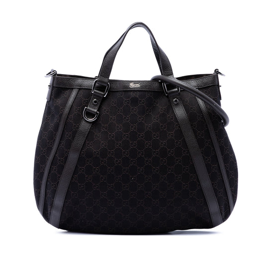 Gucci GG Denim Abbey D Ring Satchel