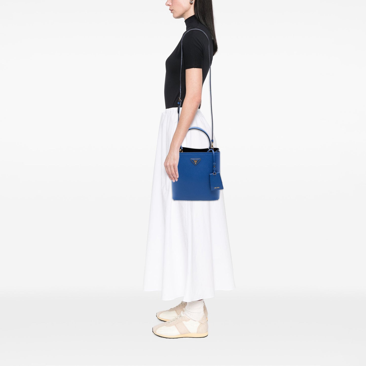 Prada Medium Saffiano Cuir Panier Satchel