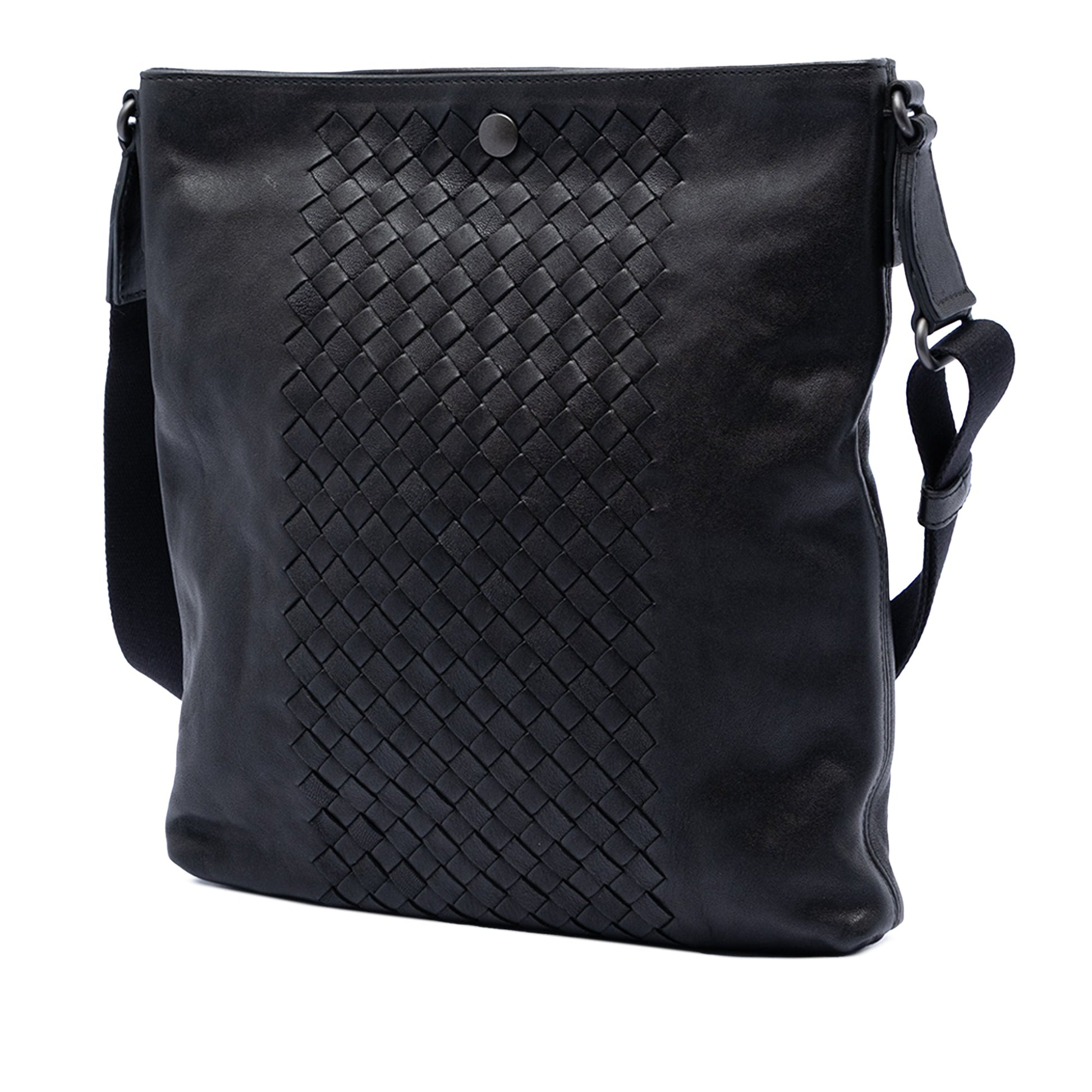 Bottega Veneta Intrecciato Trimmed Nappa Crossbody