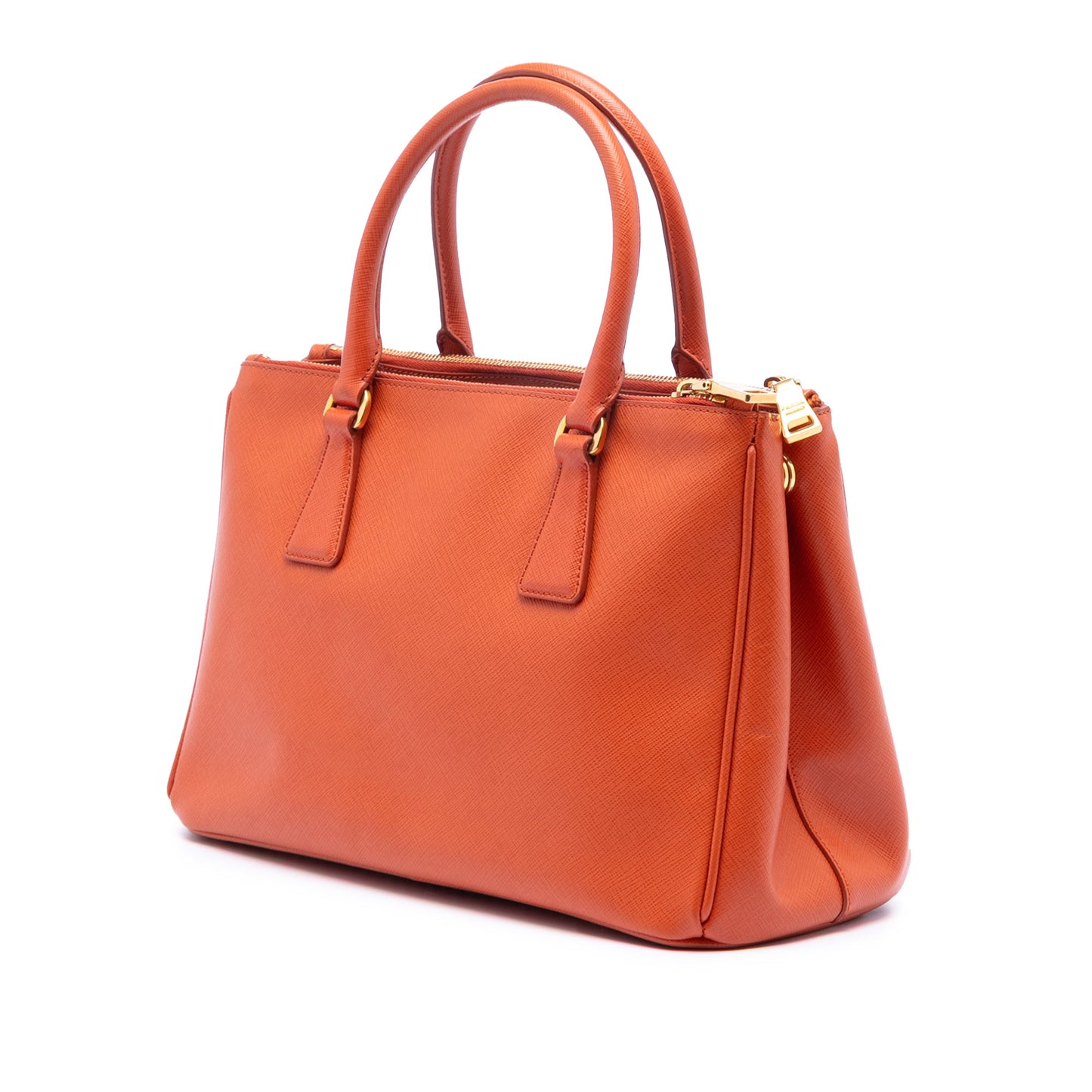 Small Saffiano Lux Galleria Double Zip Satchel