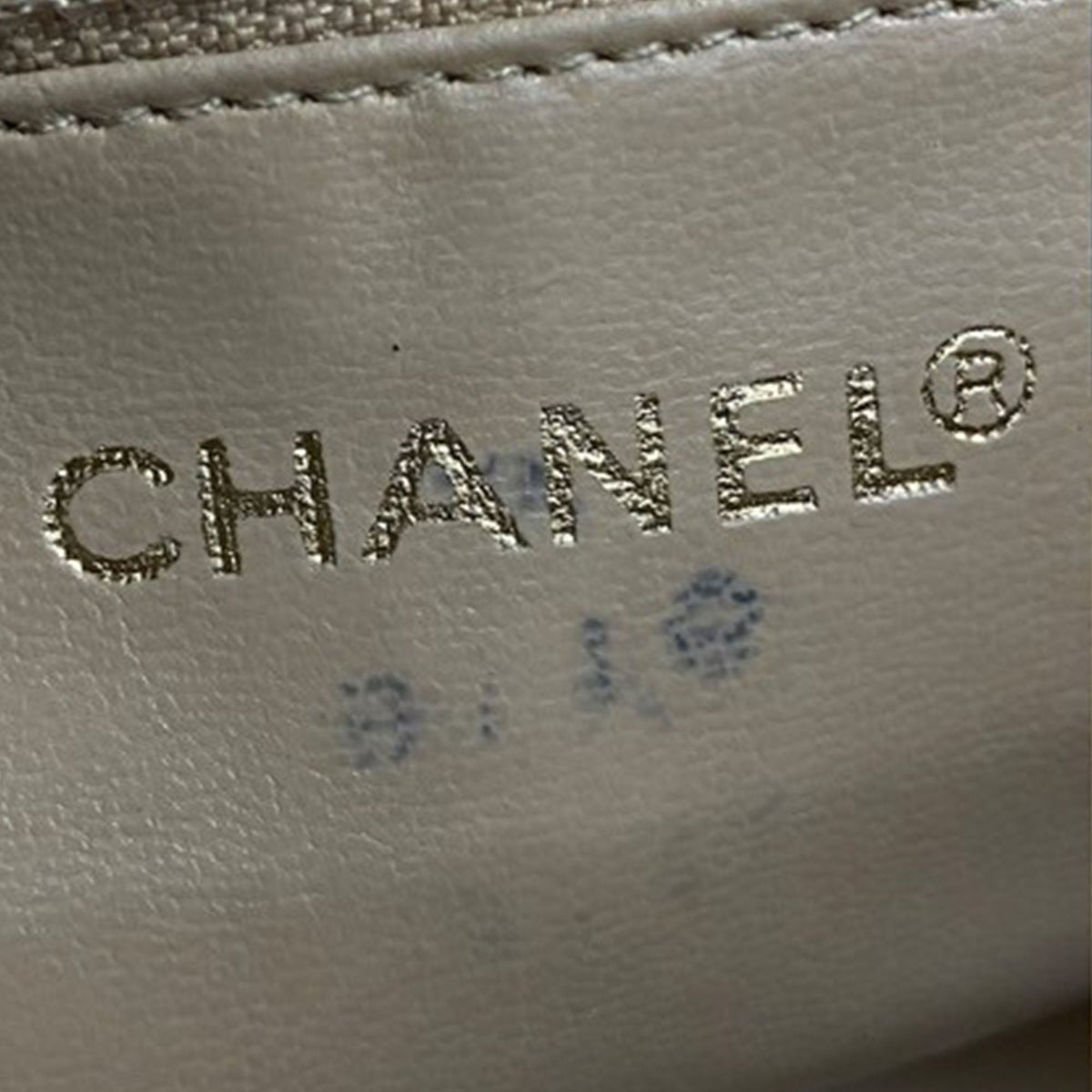 Chanel CC Chevron Caviar Vanity Case with Chain