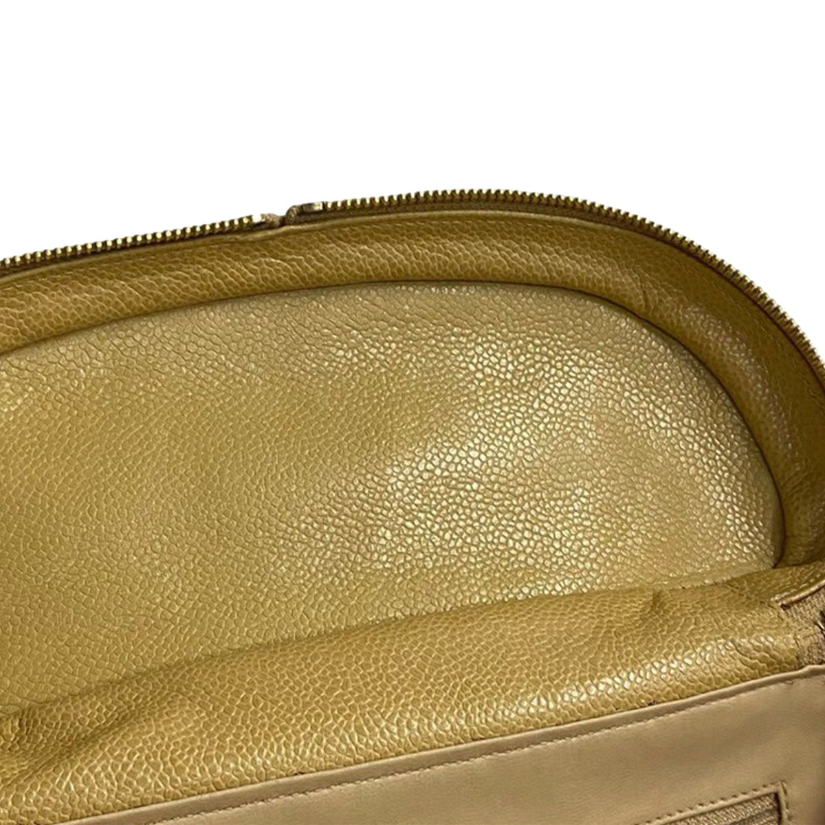 Chanel CC Chevron Caviar Vanity Case with Chain