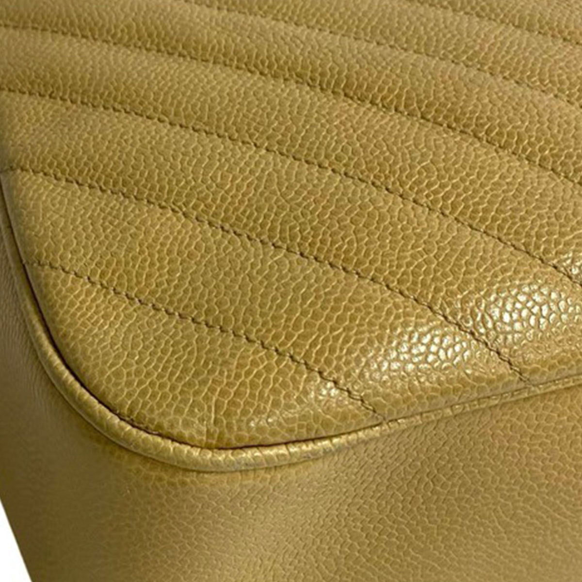 Chanel CC Chevron Caviar Vanity Case with Chain