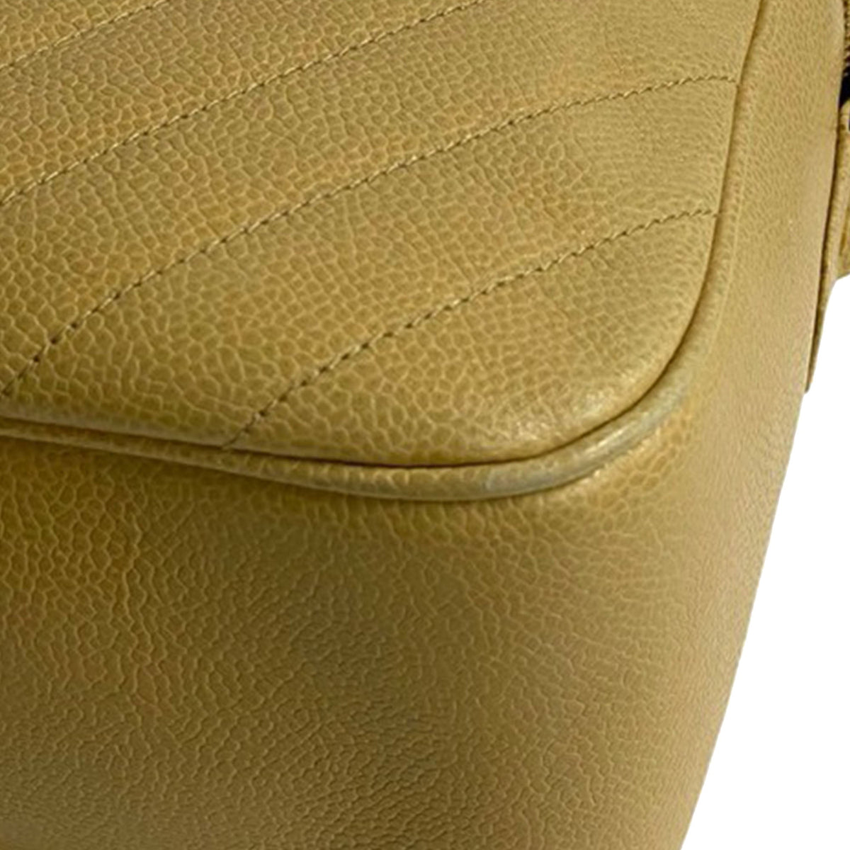 Chanel CC Chevron Caviar Vanity Case with Chain