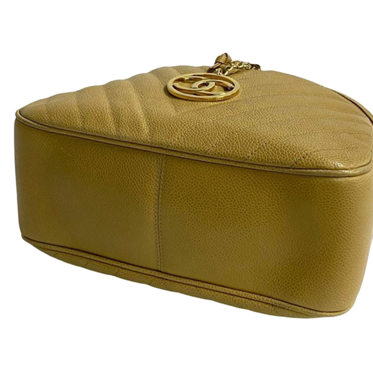 Chanel CC Chevron Caviar Vanity Case with Chain