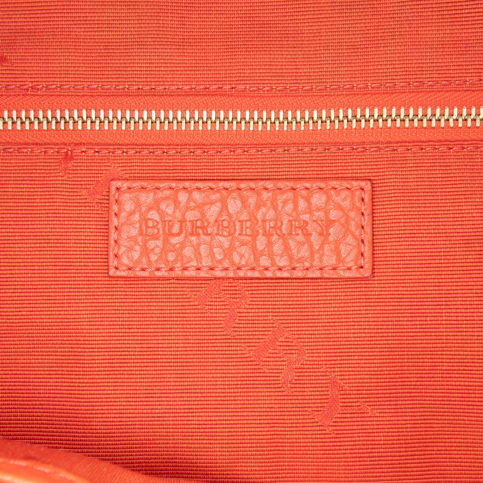 Burberry Small Heritage Grain Check Embossed Leather Orchard Bowling Bag