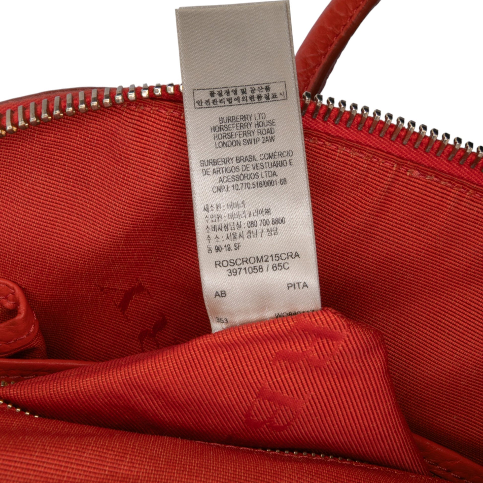 Burberry Small Heritage Grain Check Embossed Leather Orchard Bowling Bag