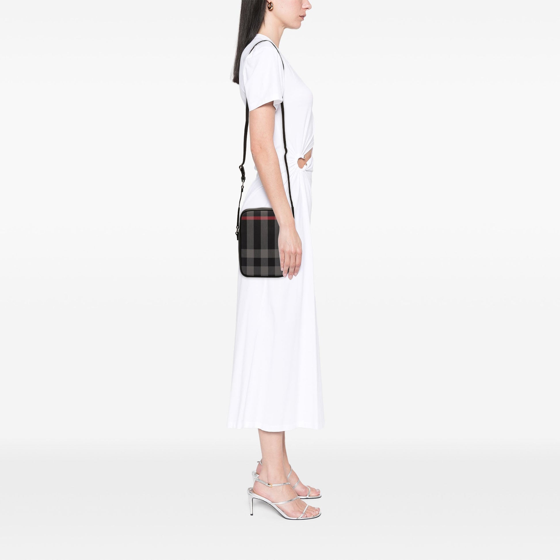 Giant Check Nylon Vertical Paddy Crossbody