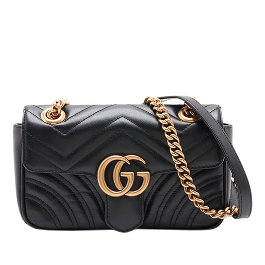 Gucci Super Mini GG Marmont — Black