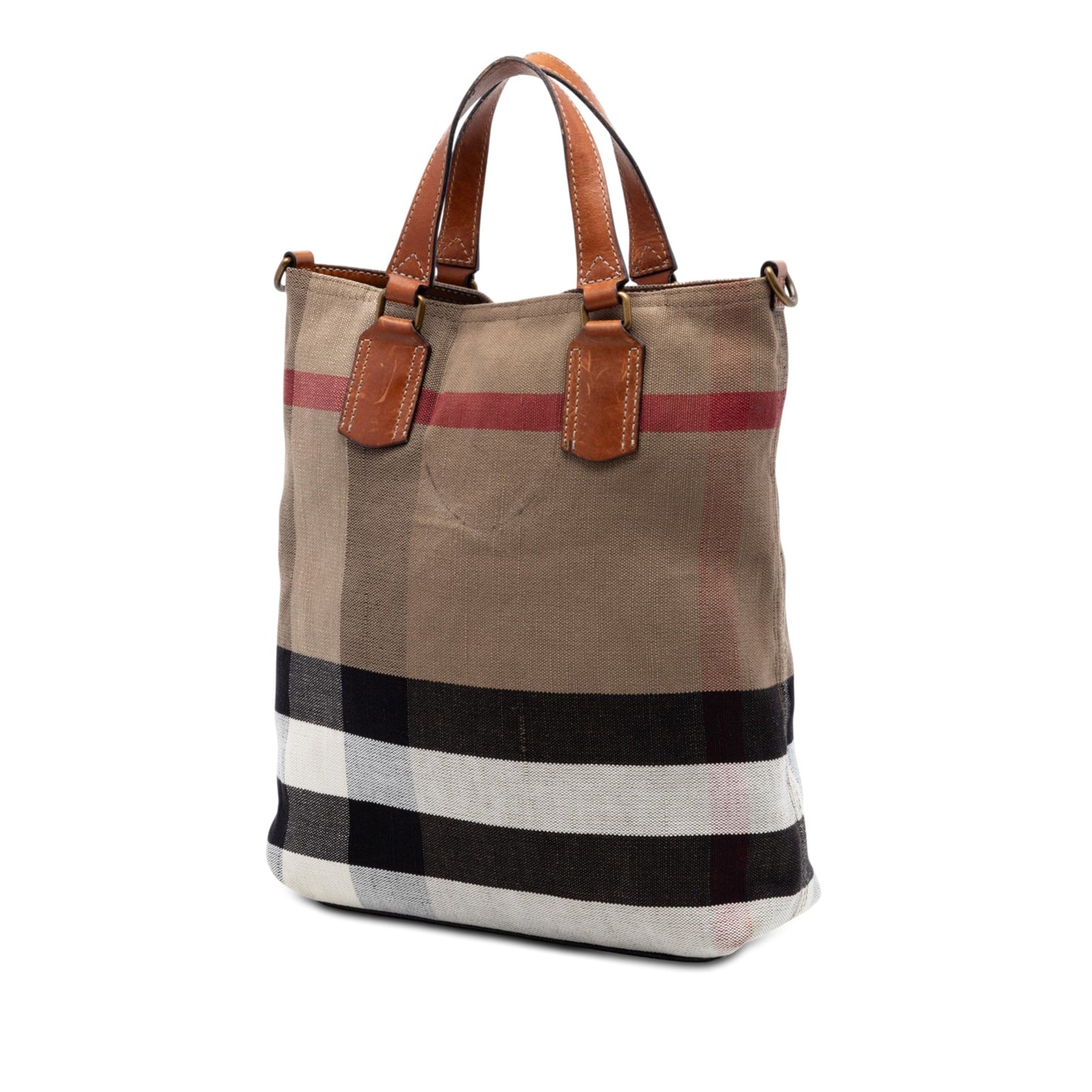 Burberry Medium Mega Check Canvas Tottenham Brit Satchel