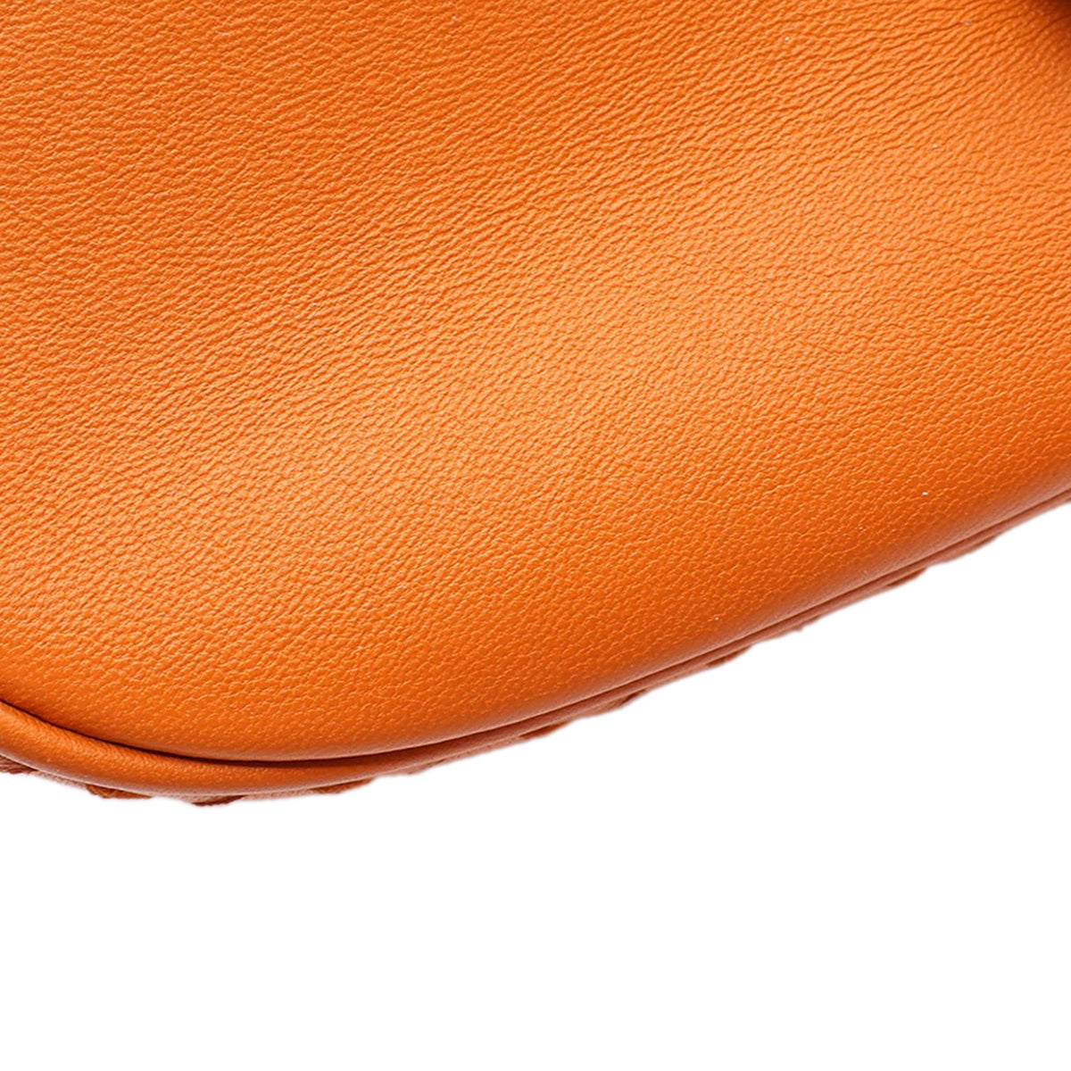 Bottega Veneta Nappa Intrecciato Luna Crossbody — Brown