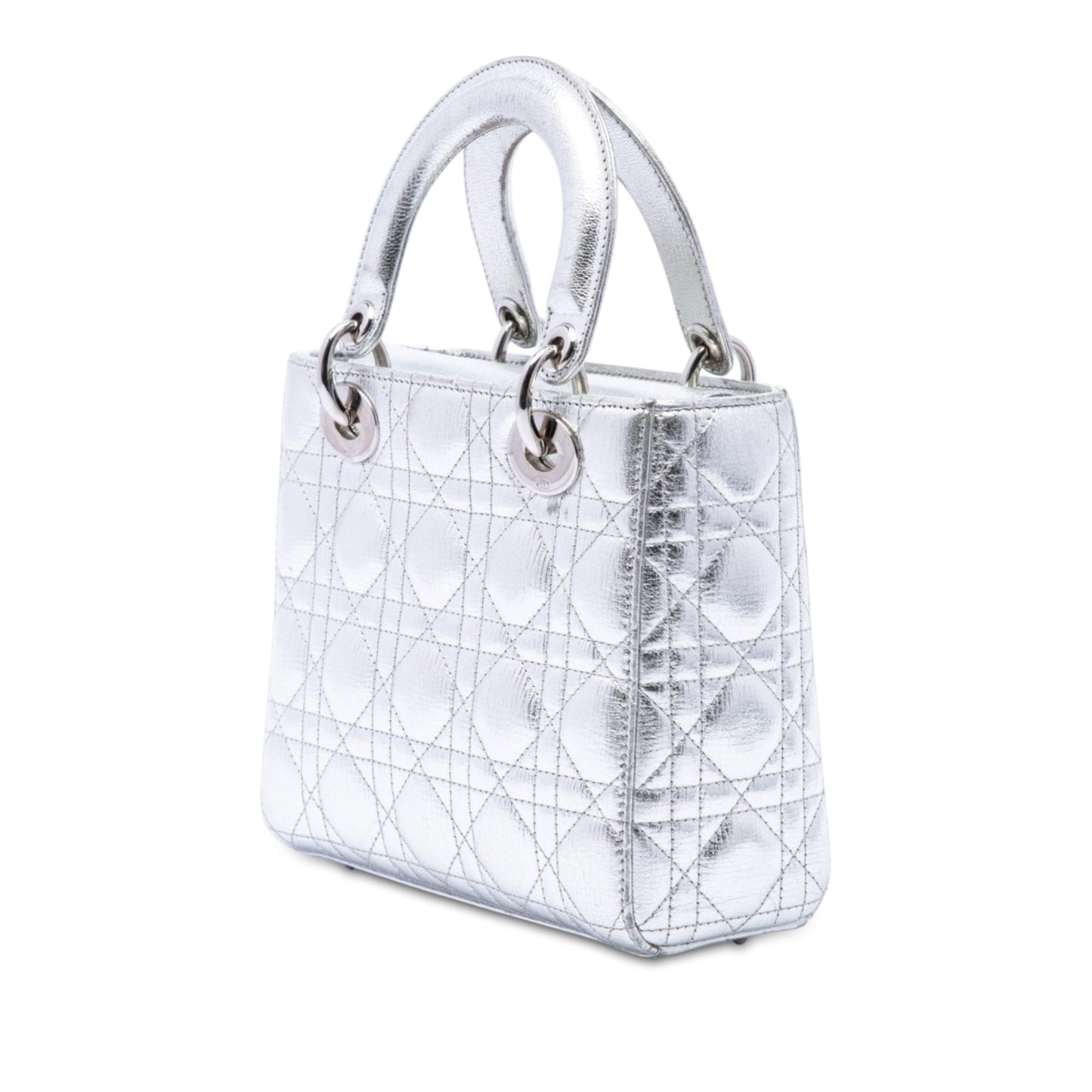 Dior Small Metallic Lambskin Cannage My ABCDior Lady Dior