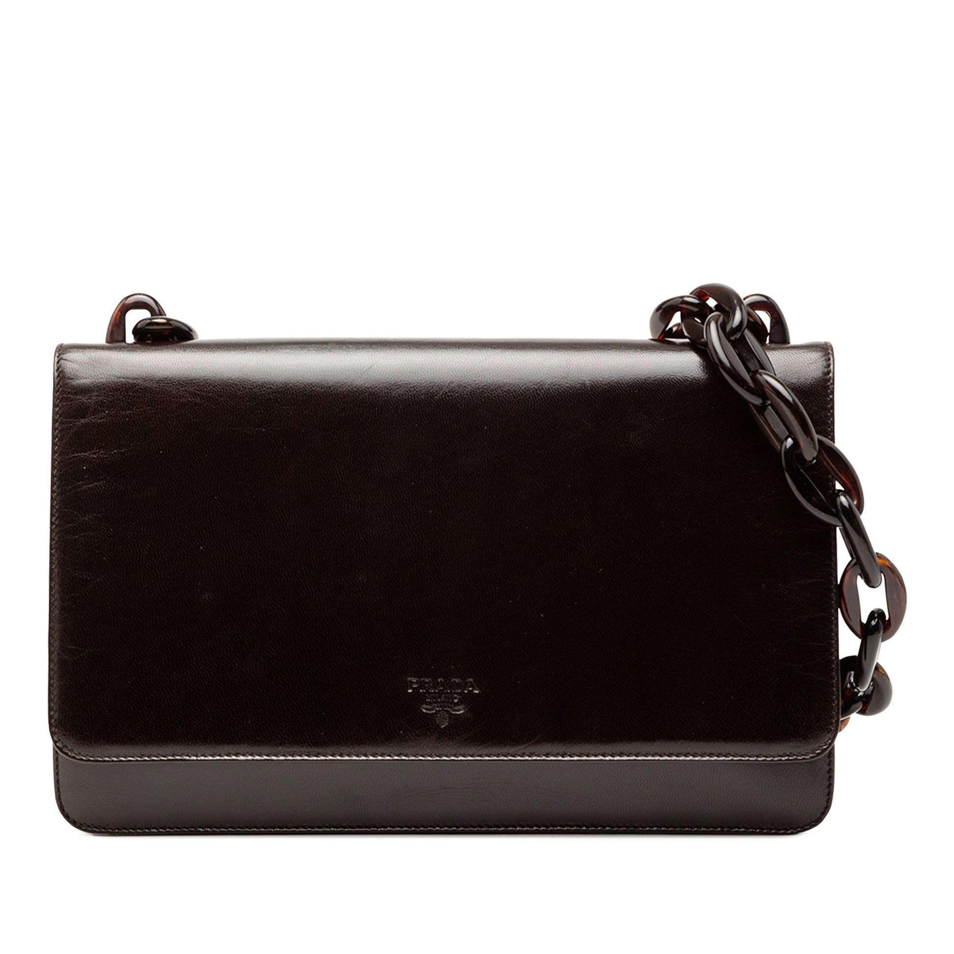Goatskin Madras Swing Chain Shoulder Bag