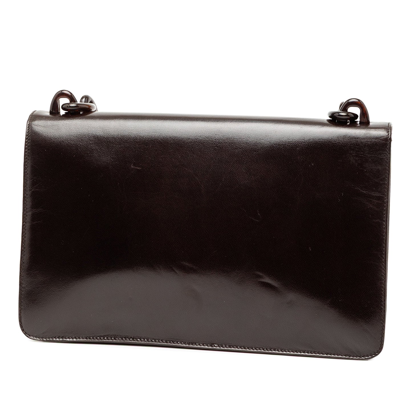 Goatskin Madras Swing Chain Shoulder Bag