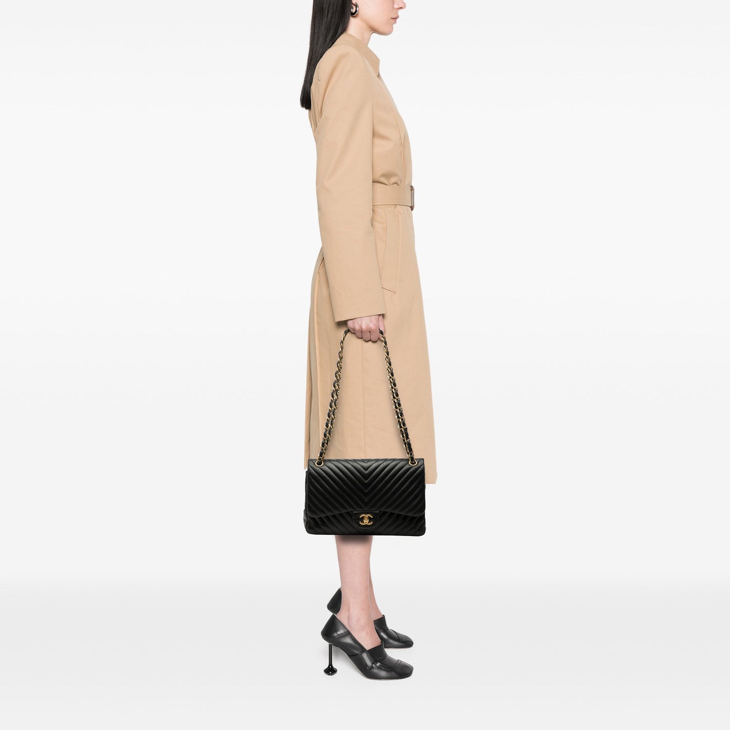 Chanel Jumbo Classic Chevron Lambskin Double Flap