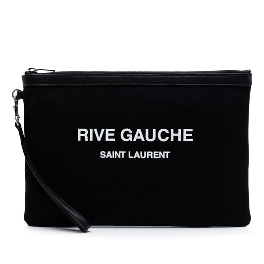 Saint Laurent Canvas Rive Gauche Clutch