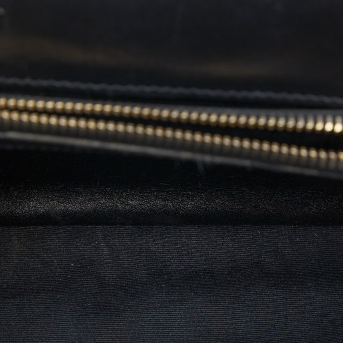 Saint Laurent Medium Calfskin and Suede Chevron Monogram College Satchel — Black