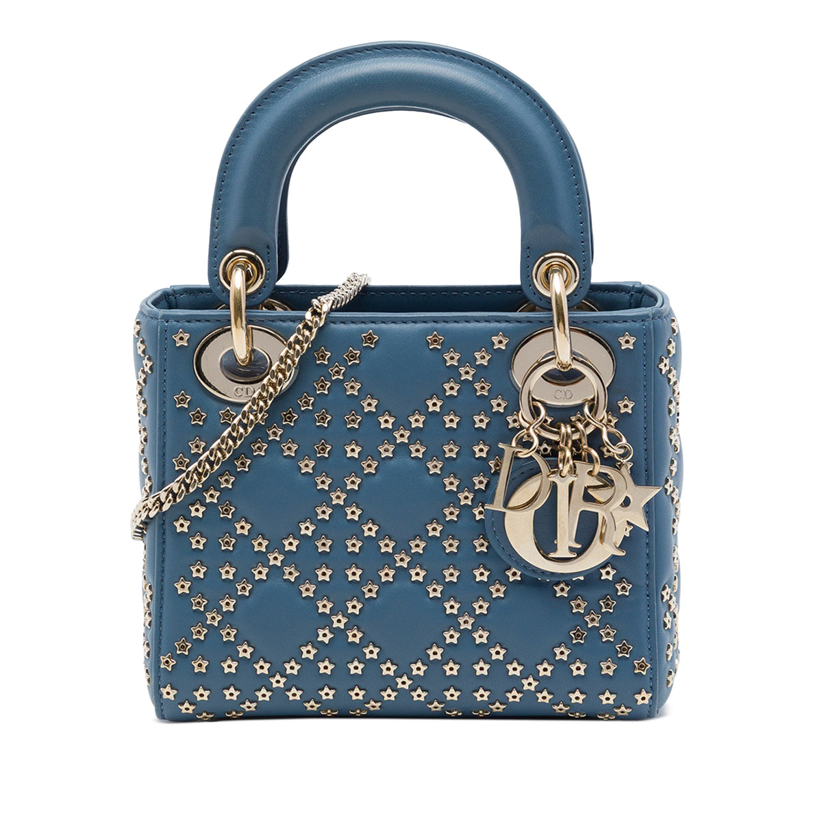 Dior Mini Lambskin Cannage Lucky Star Studded Lady Dior