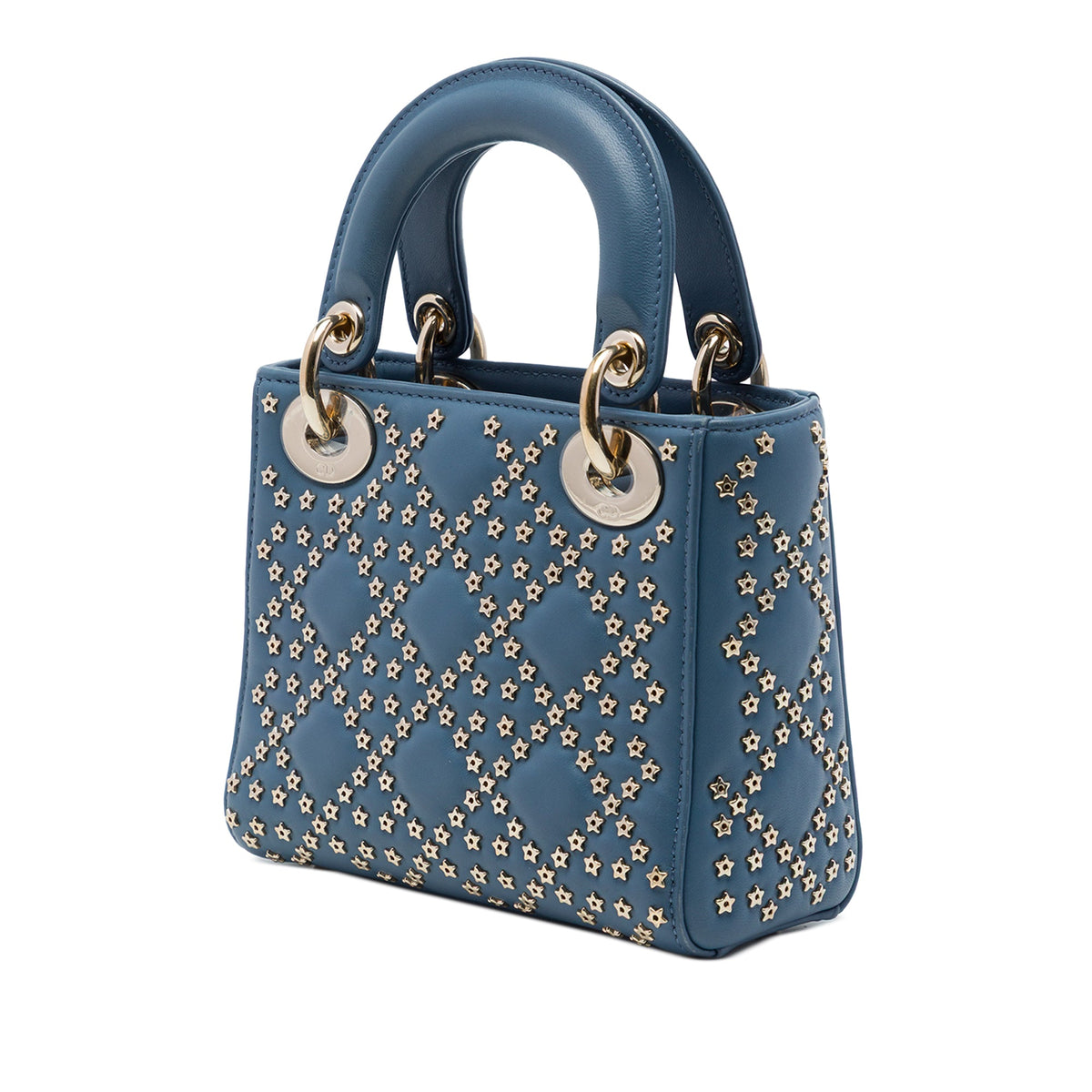 Dior Mini Lambskin Cannage Lucky Star Studded Lady Dior