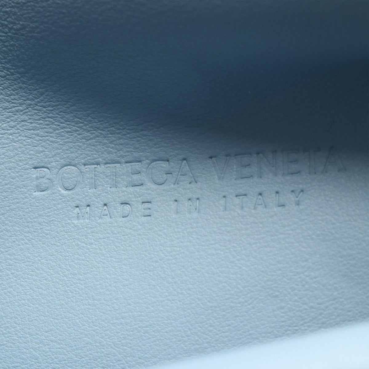 Bottega Veneta Leather BV Trine Angular Clutch — Blue