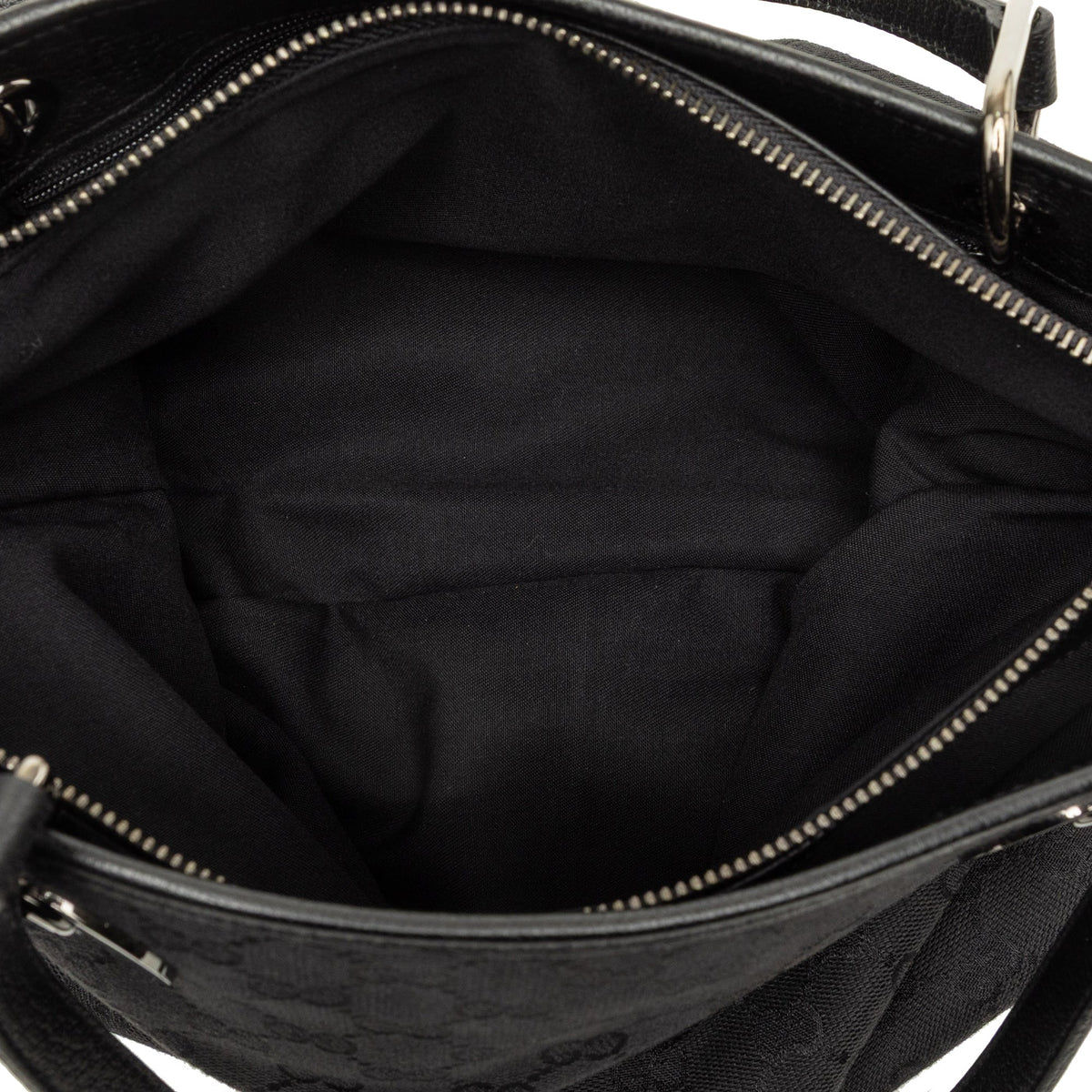 Gucci Medium GG Canvas Eclipse Tote — Black